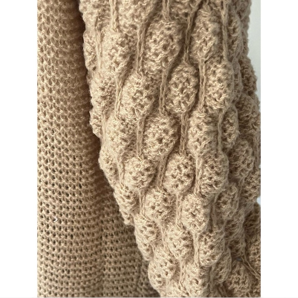 TRES CHIC bubble sleeve open front long cardigan size M L - Picture 6 of 6
